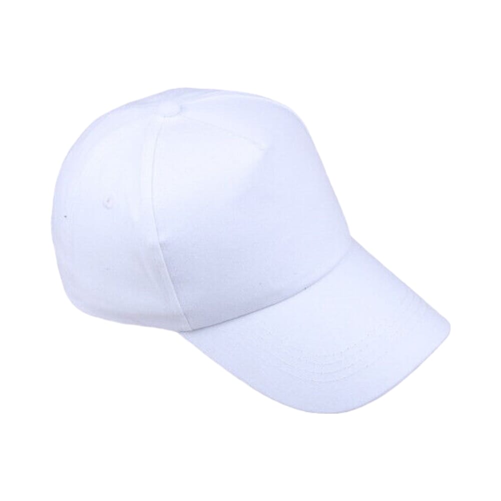 Generic Customized 5-Panel Cap-White